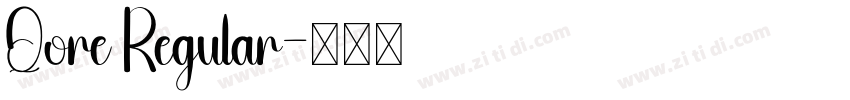 Qore Regular字体转换